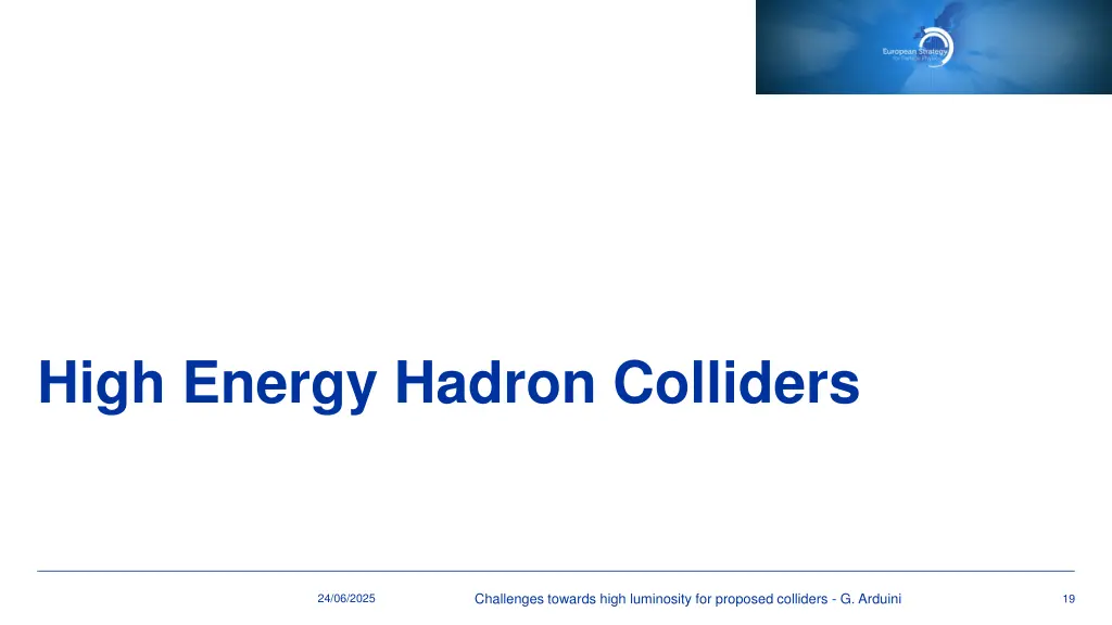 high energy hadron colliders