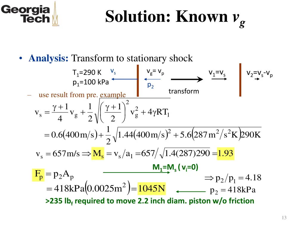 solution known v g