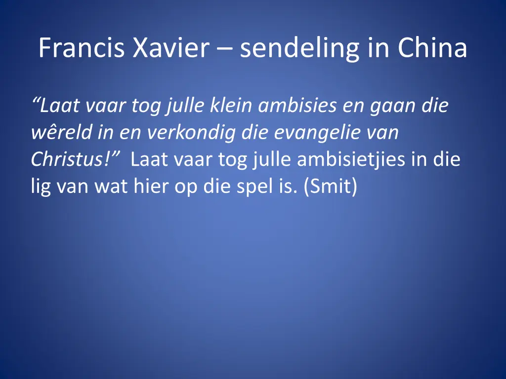 francis xavier sendeling in china