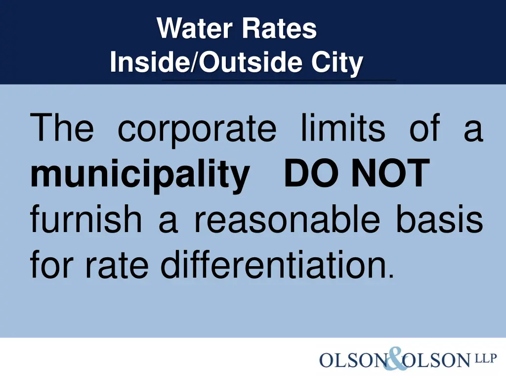 water rates inside outside city