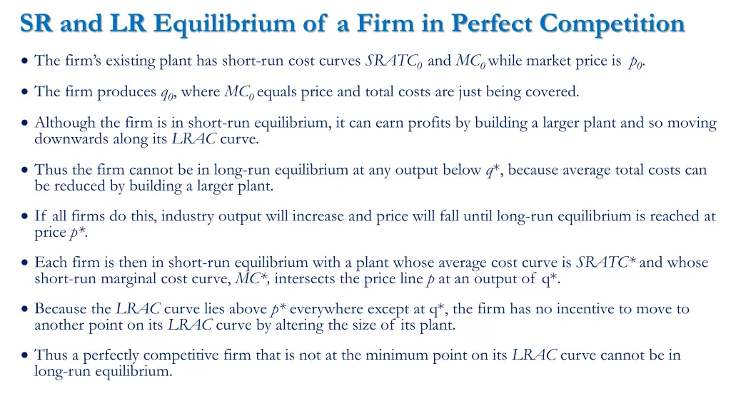 sr and lr equilibrium of a firm in perfect 1