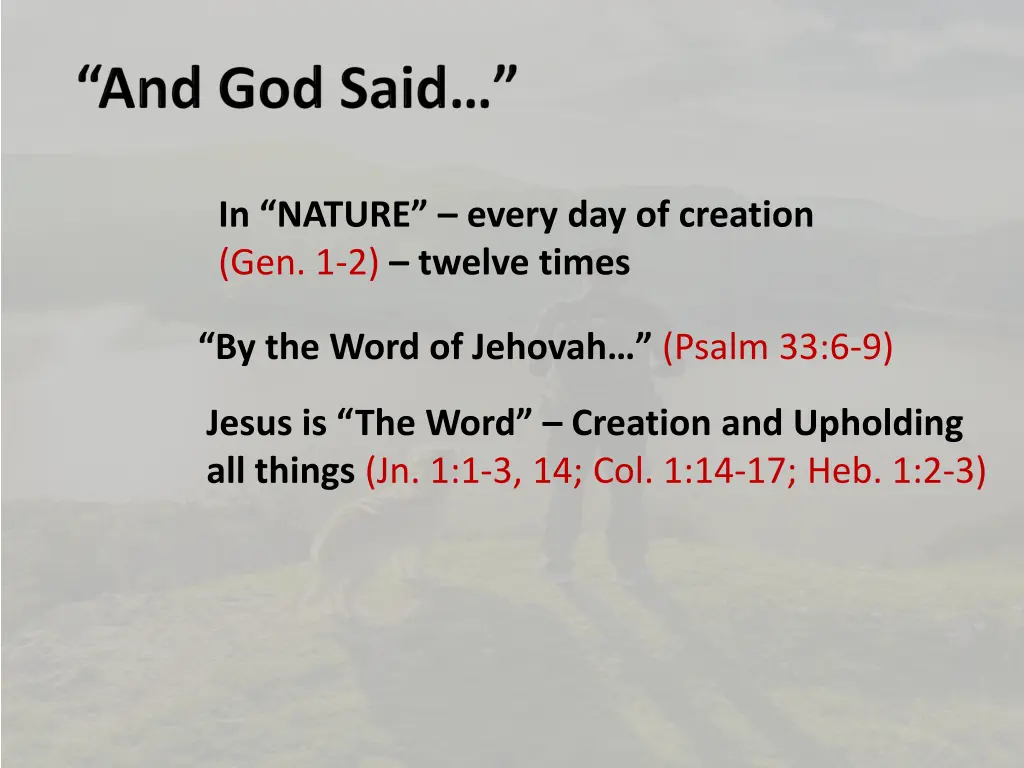 in nature every day of creation gen 1 2 twelve