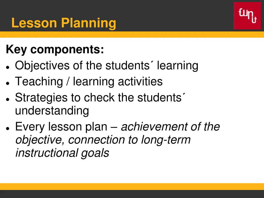 lesson planning 1