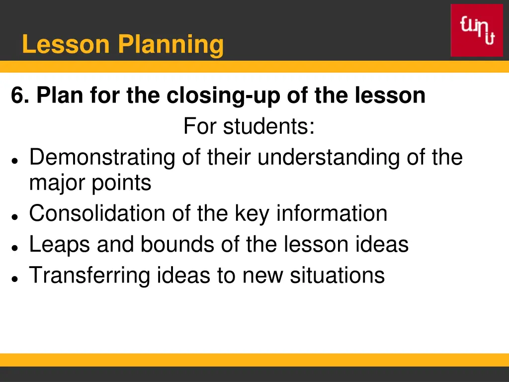 lesson planning 10