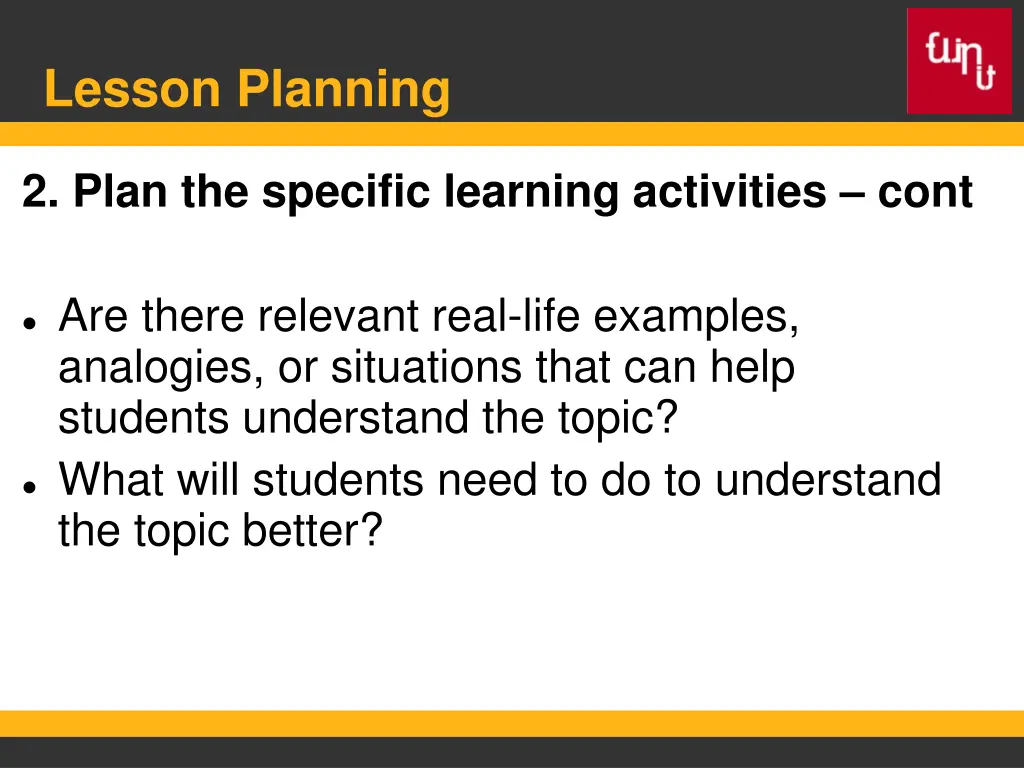 lesson planning 5