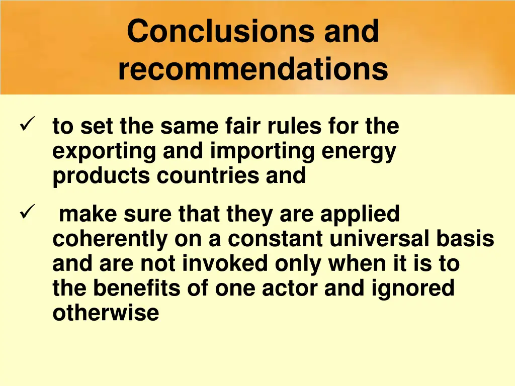 conclusions and recommendations