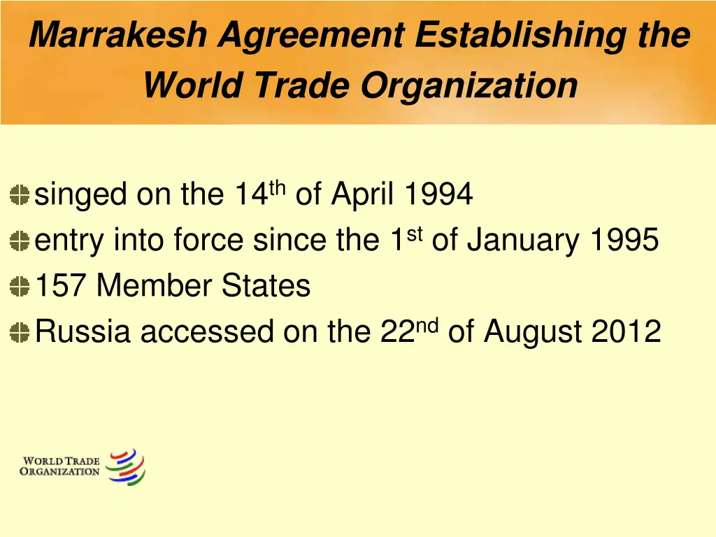 marrakesh agreement establishing the world trade
