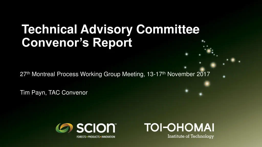 technical advisory committee convenor s report