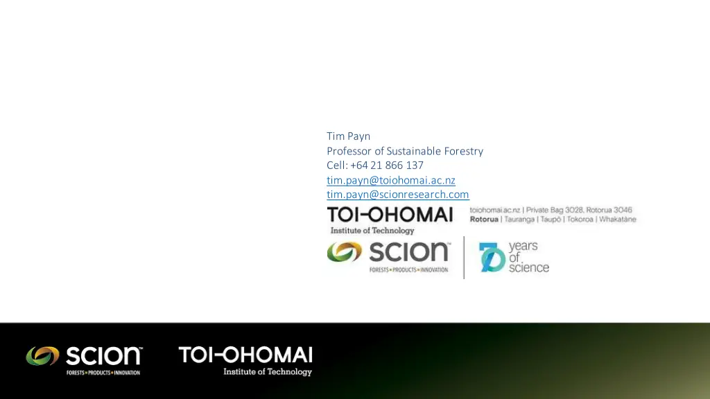 tim payn professor of sustainable forestry cell