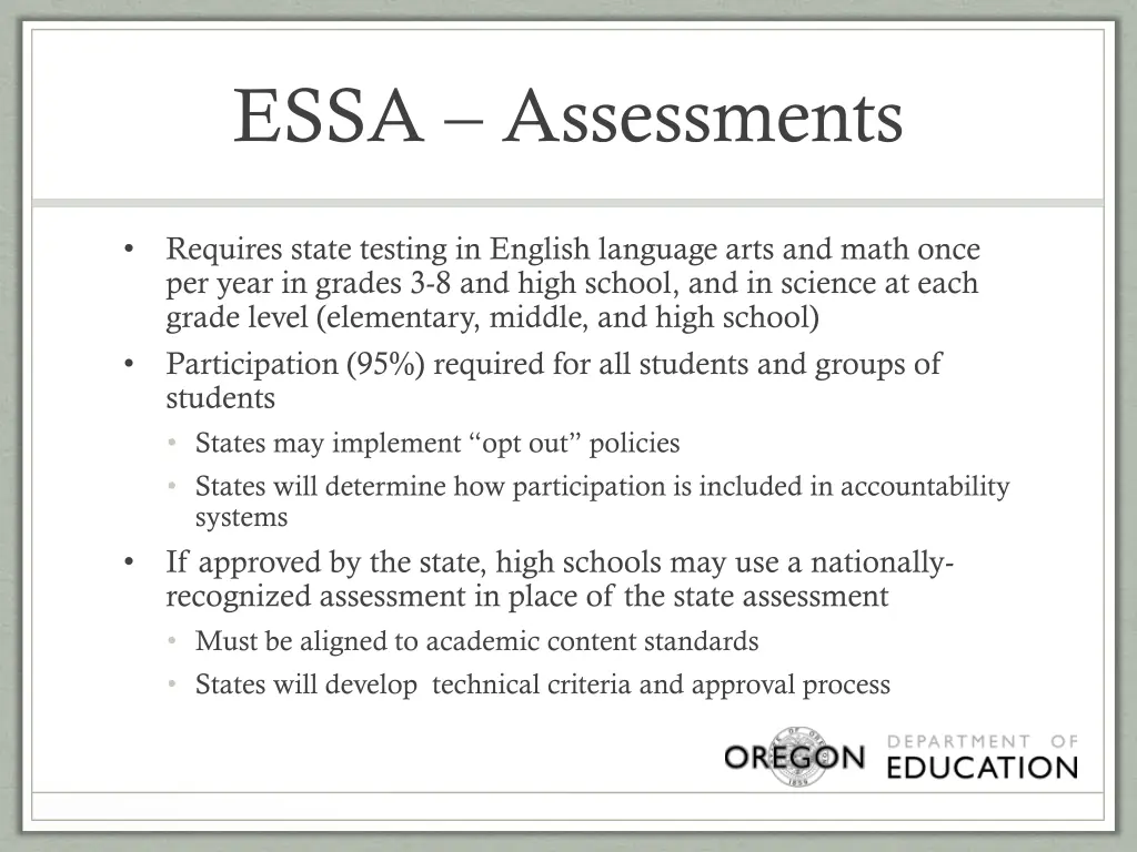 essa assessments