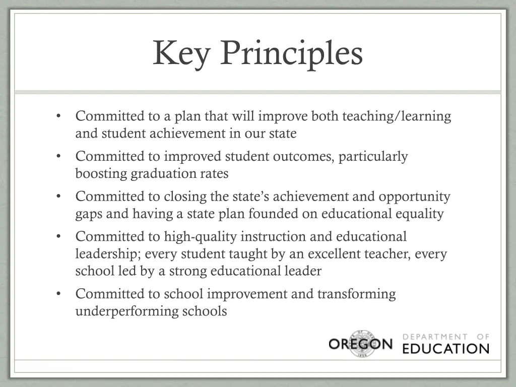 key principles