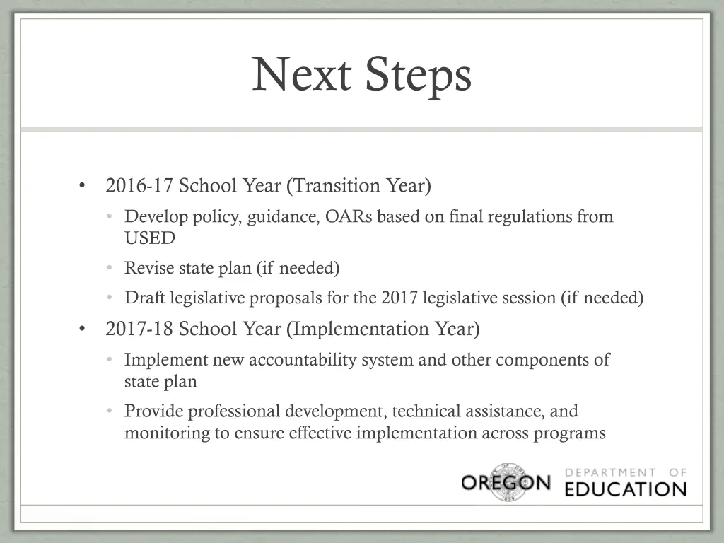 next steps 1