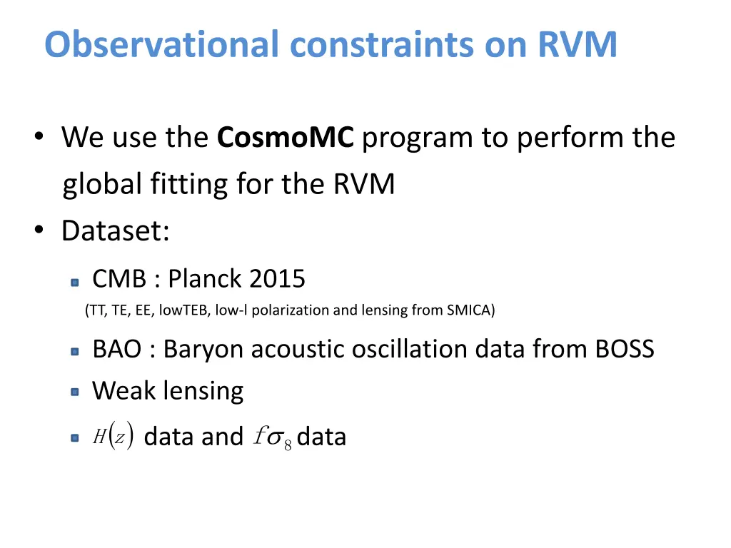 observational constraints on rvm