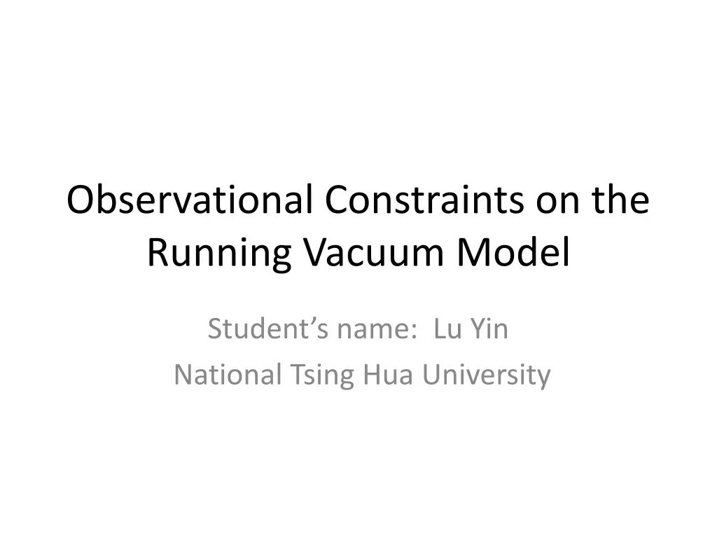 observational constraints on the running vacuum
