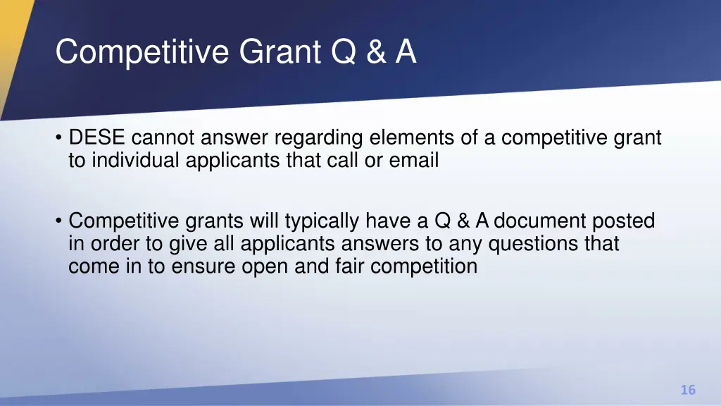 competitive grant q a