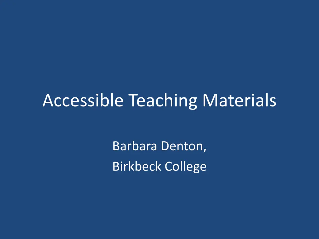 accessible teaching materials