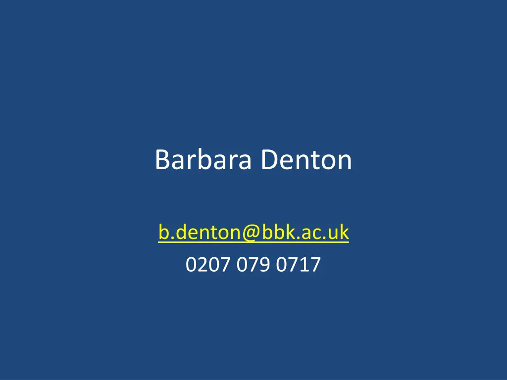 barbara denton