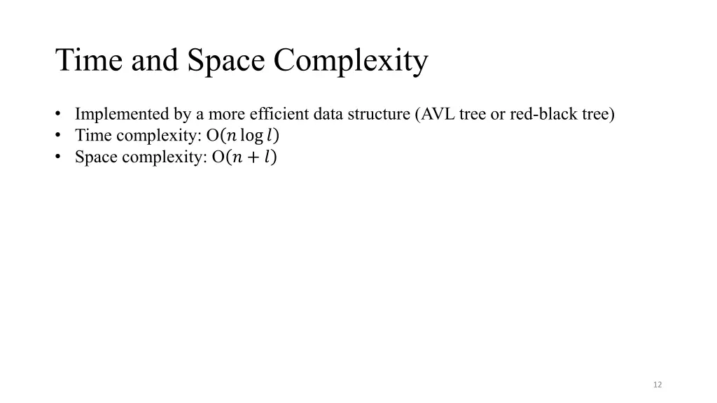 time and space complexity