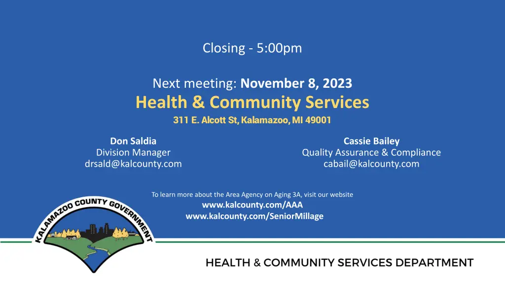 closing 5 00pm