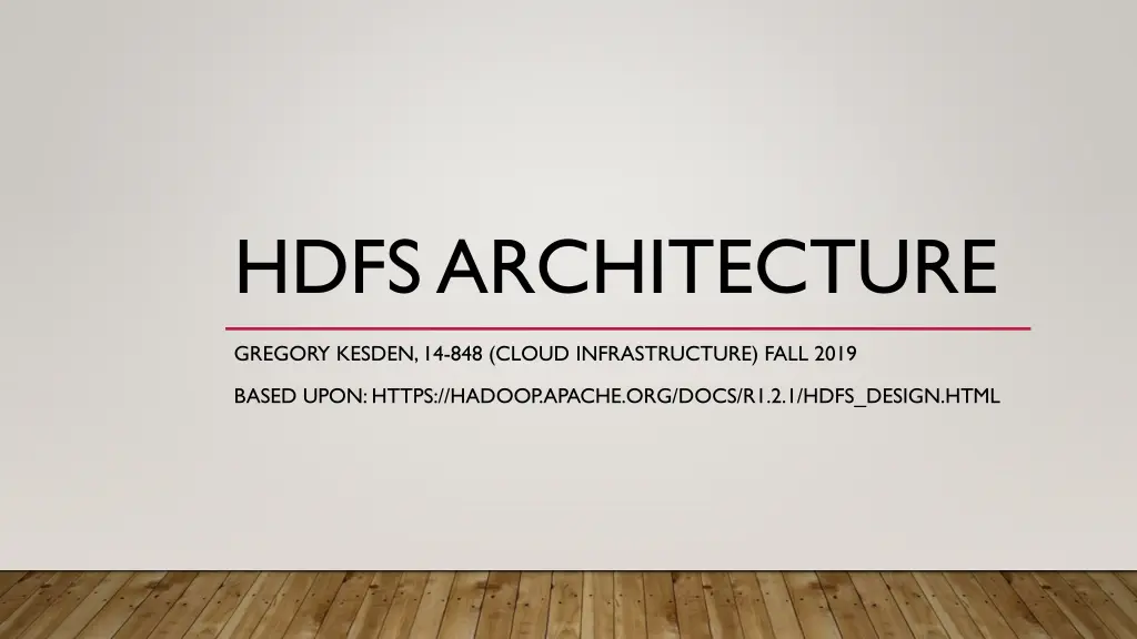 hdfs architecture