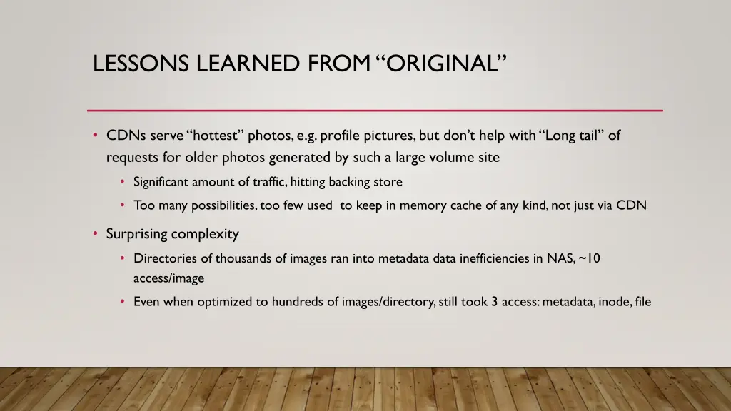 lessons learned from original