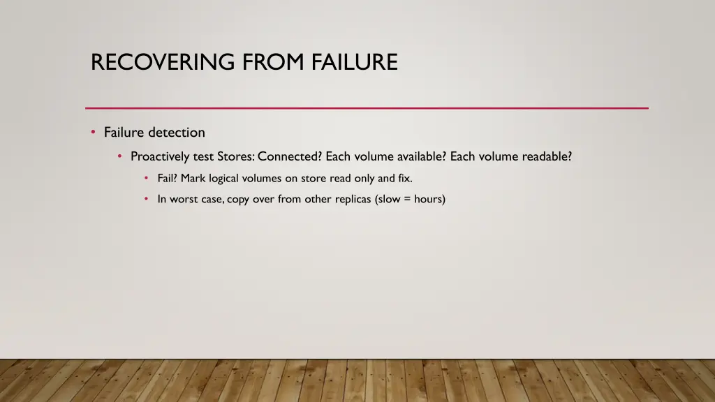 recovering from failure