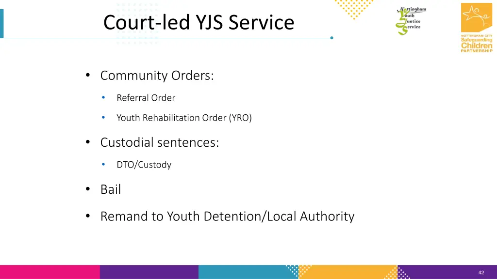 court led yjs service