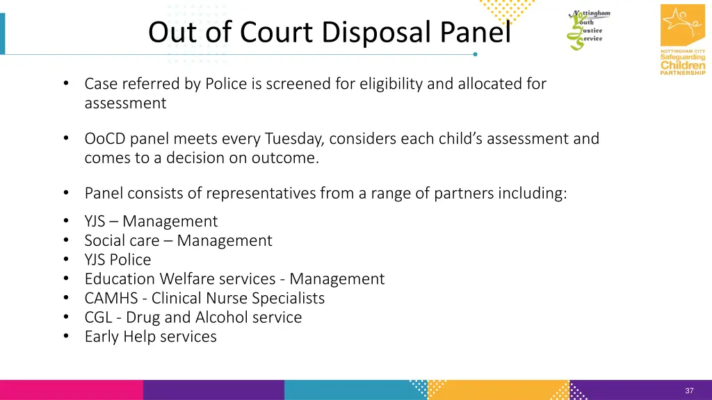 out of court disposal panel