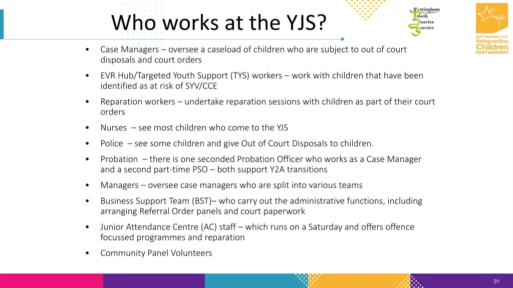 who works at the yjs