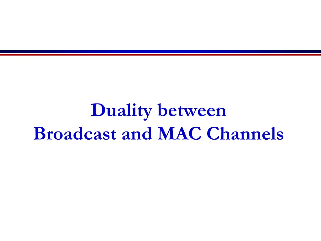 duality between broadcast and mac channels