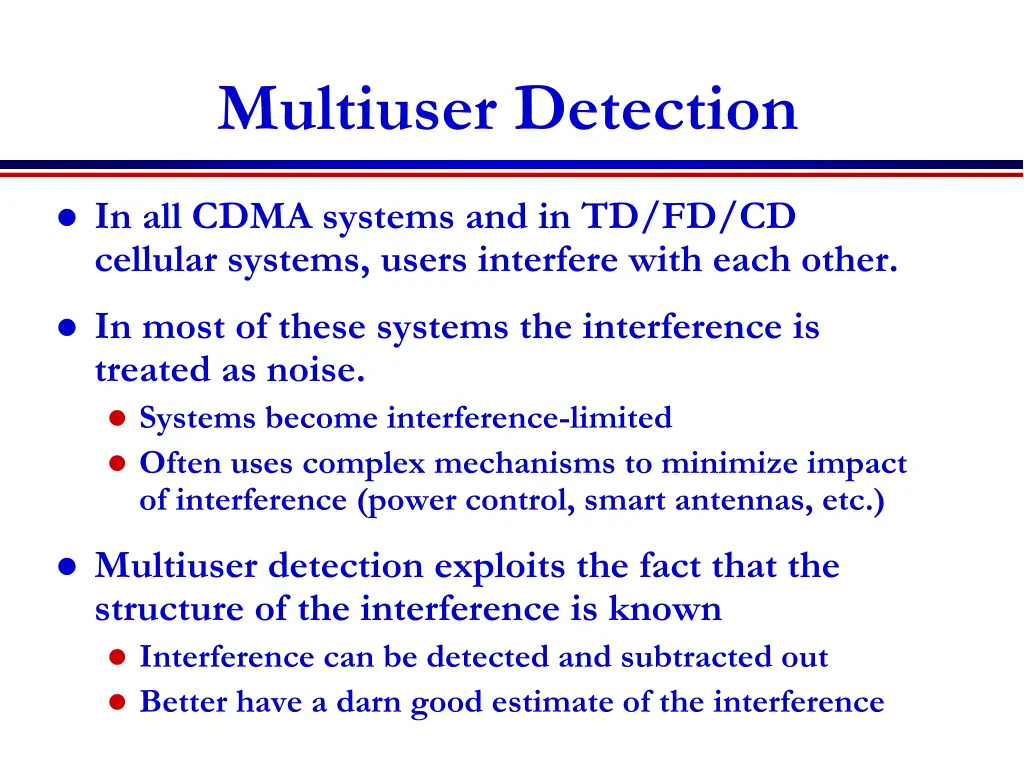 multiuser detection