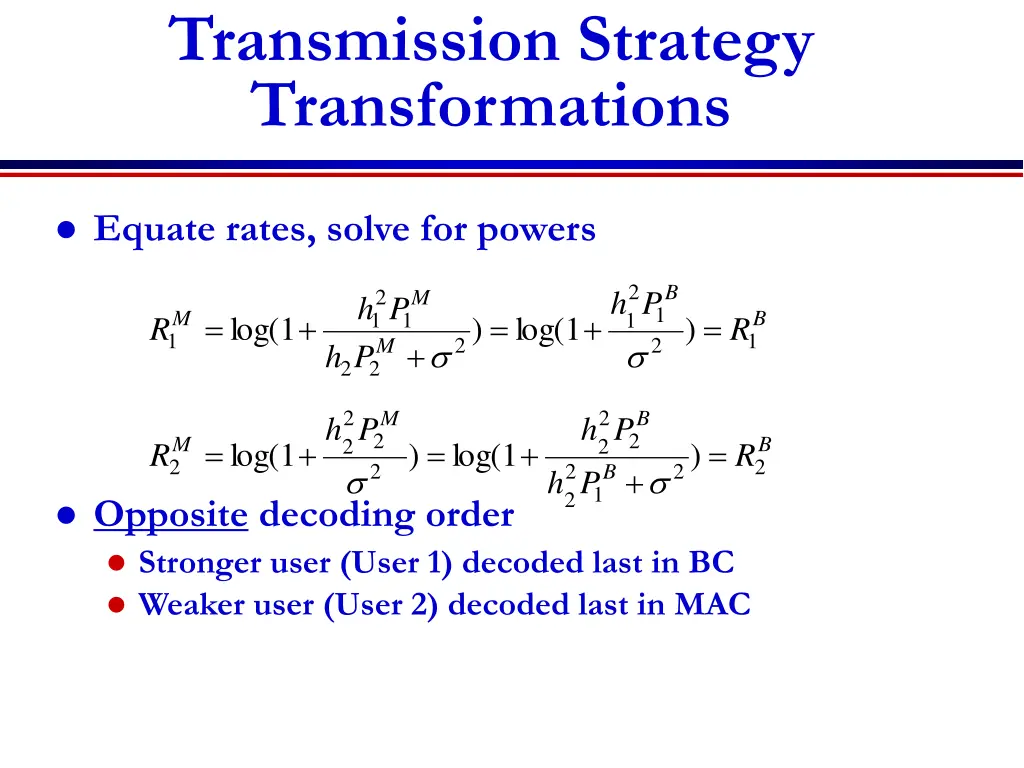 transmission strategy transformations