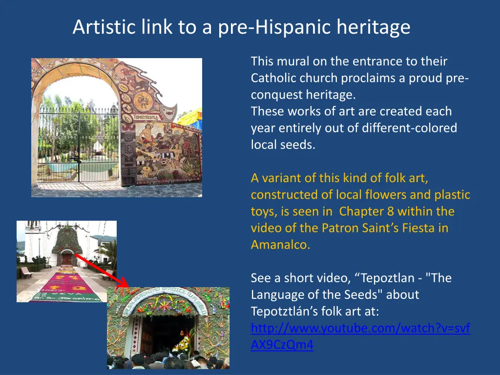 artistic link to a pre hispanic heritage