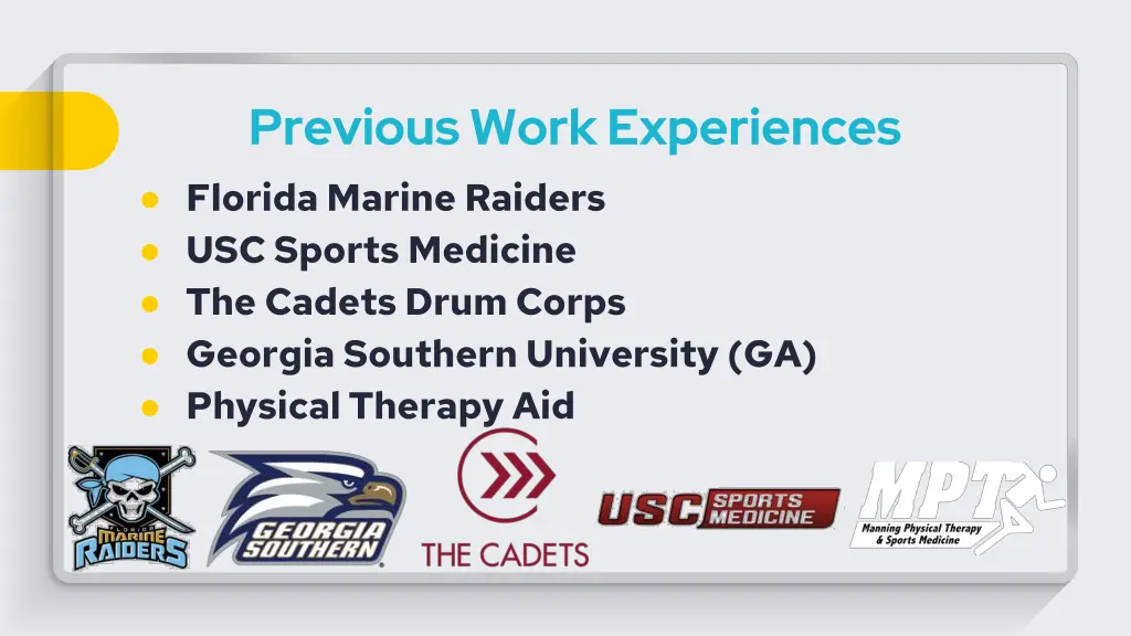 previous work experiences florida marine raiders