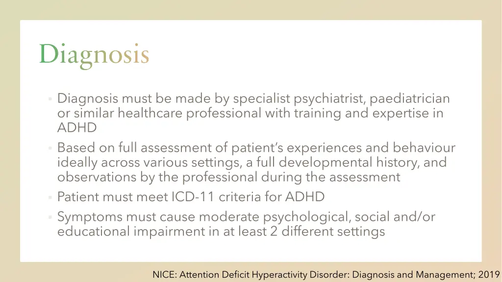 diagnosis