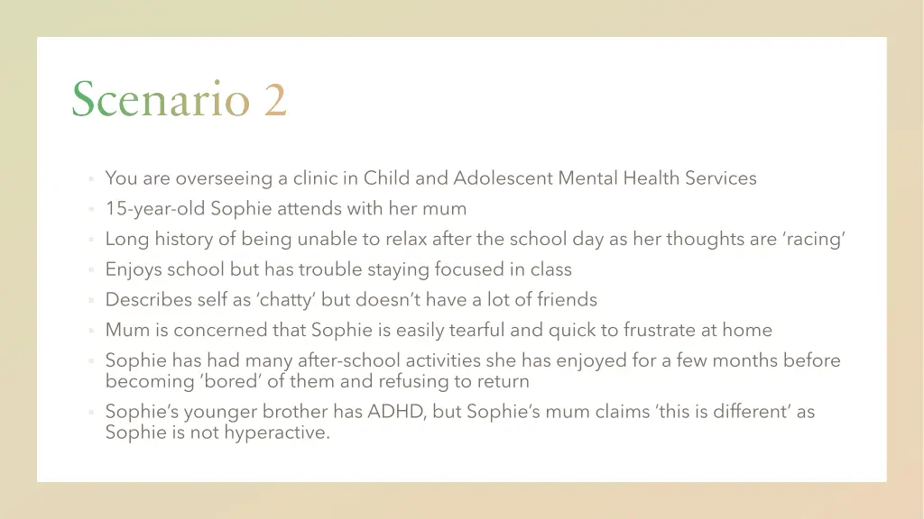 scenario 2