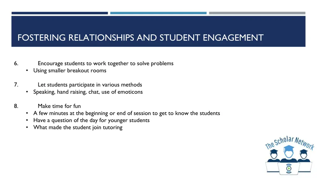 fostering relationships and student engagement 1