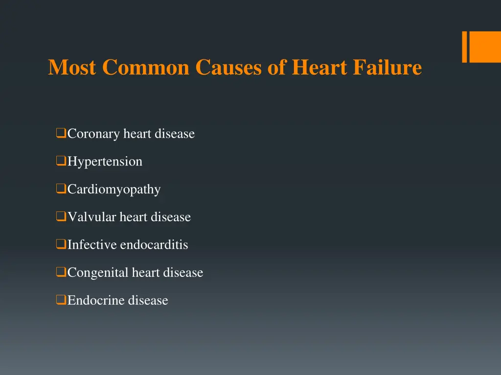 most common causes of heart failure