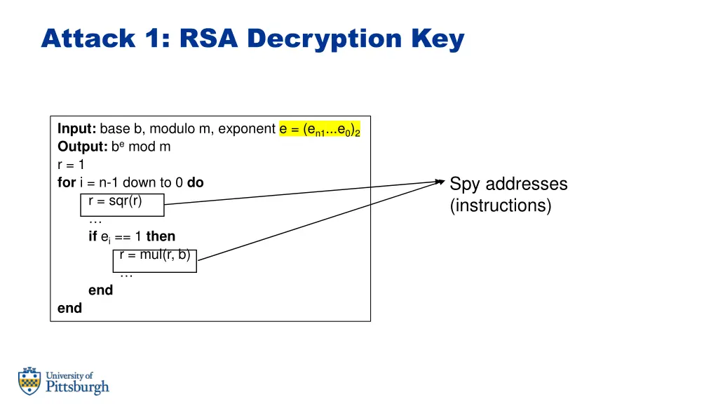 attack 1 rsa decryption key