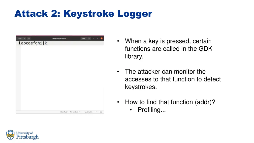 attack 2 keystroke logger