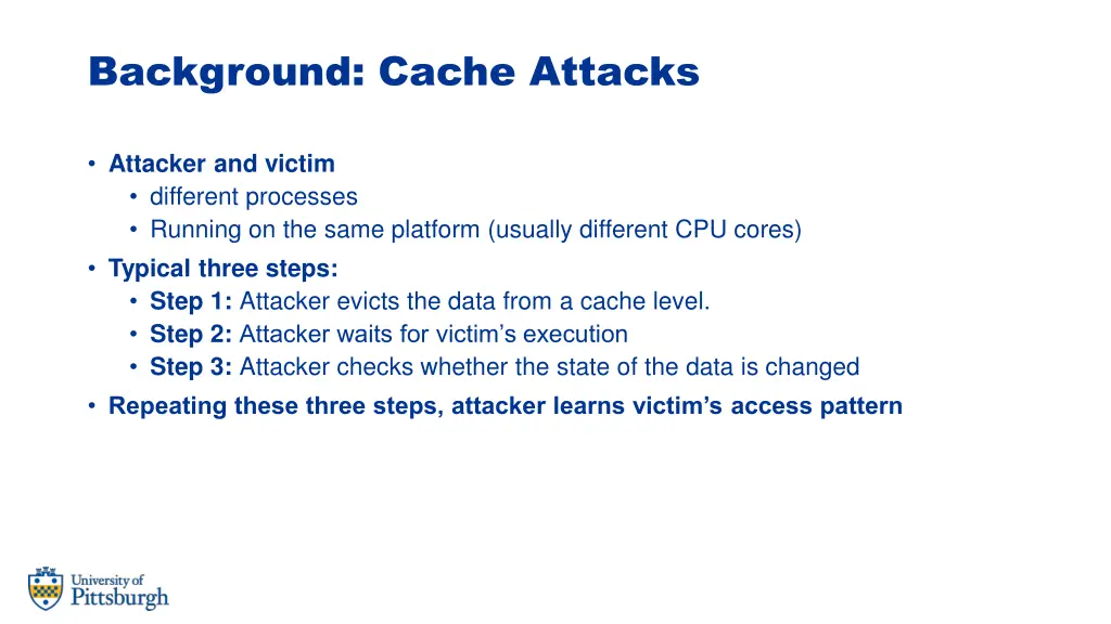 background cache attacks