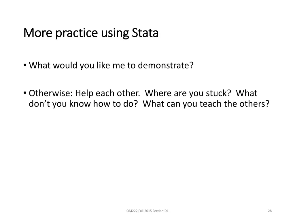 more practice using stata more practice using
