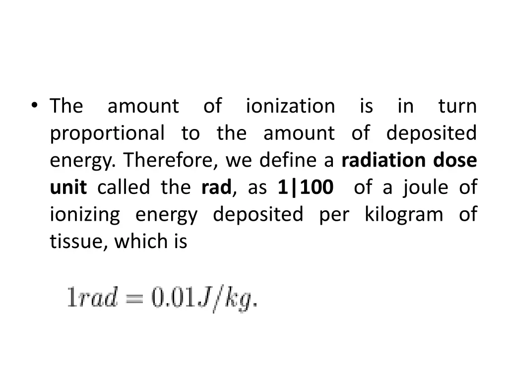 the proportional to the amount of deposited