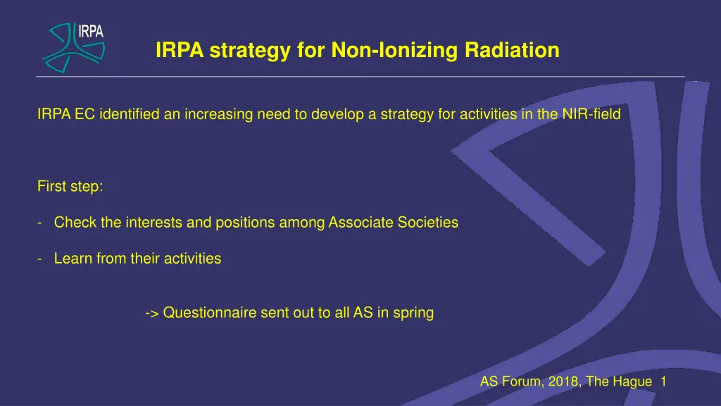 irpa strategy for non ionizing radiation