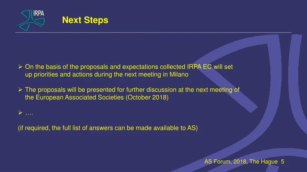 next steps