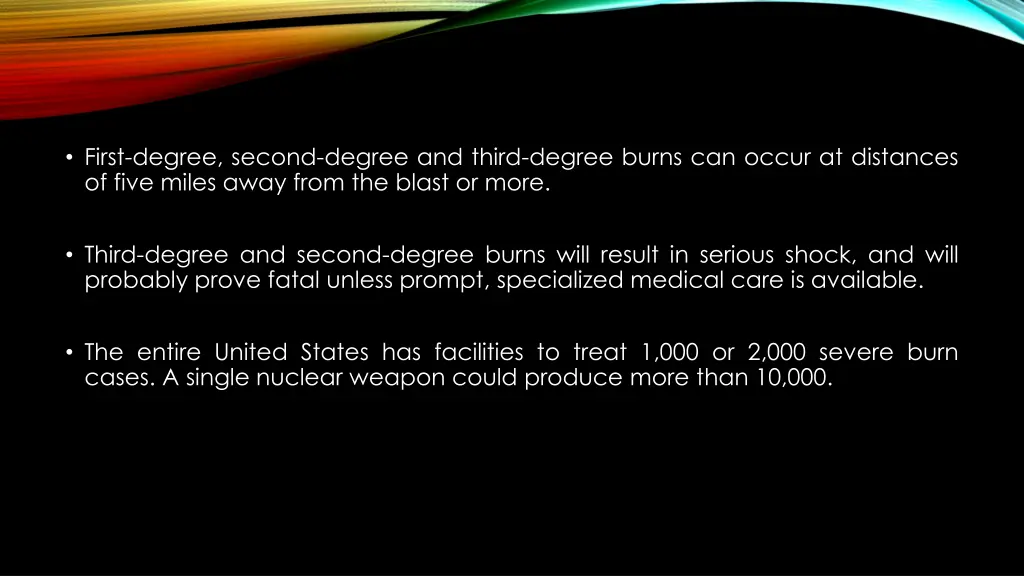 first degree second degree and third degree burns