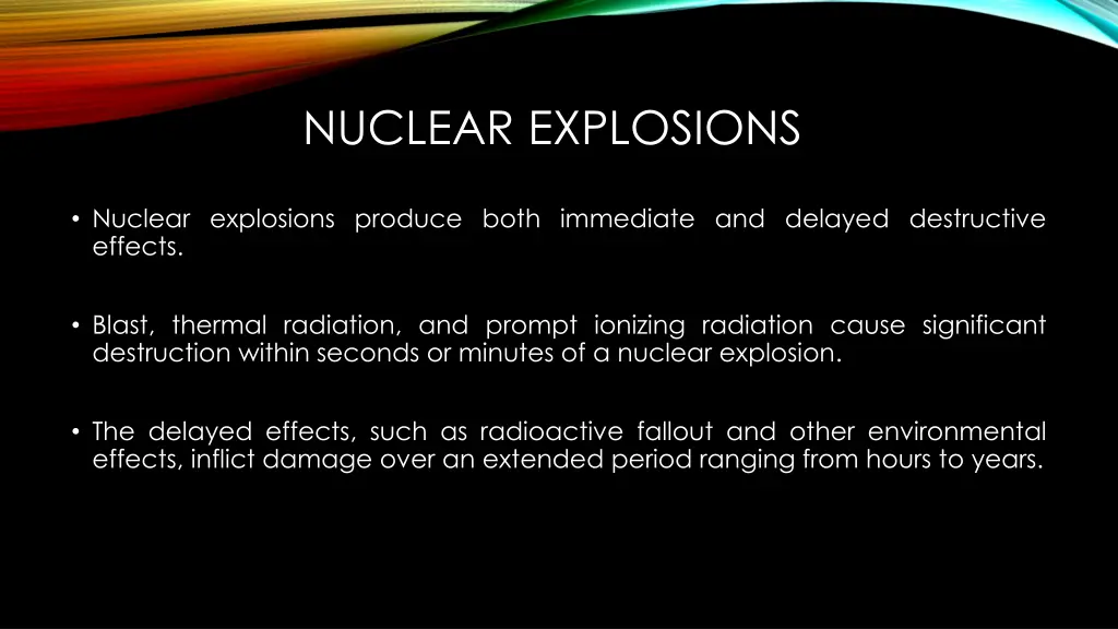 nuclear explosions