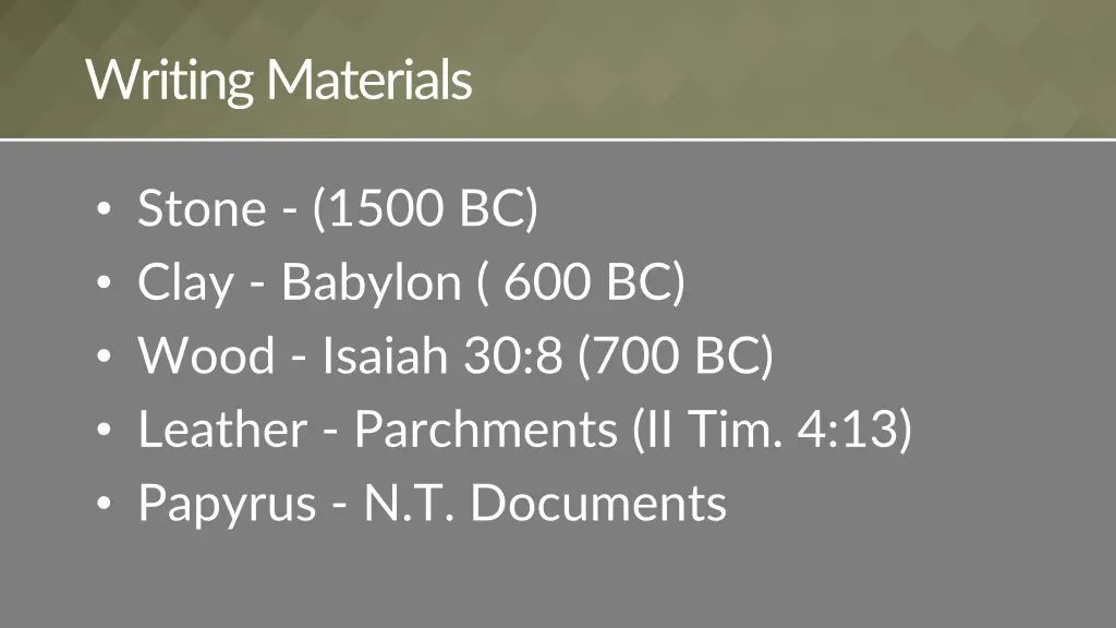 writing materials