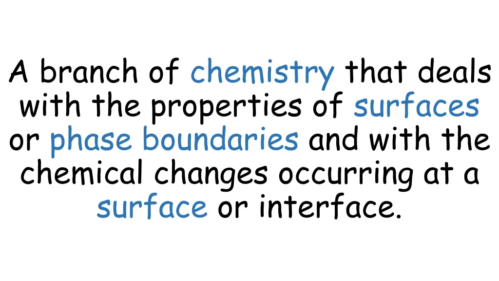 a branch of chemistry that deals with