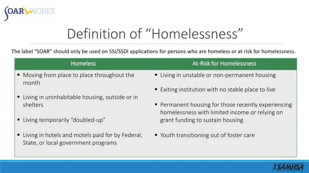 definition of homelessness
